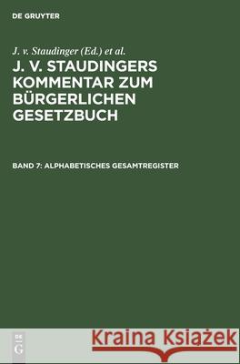 Alphabetisches Gesamtregister Theodor Loewenfeld, Erwin Riezler, Et Al, No Contributor 9783112357897