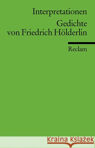 Gedichte von Friedrich Hölderlin Hölderlin, Friedrich Kurz, Gerhard  9783150094723 Reclam, Ditzingen