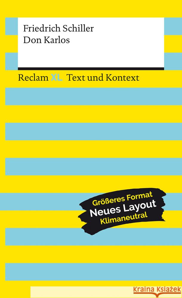 Don Karlos. Textausgabe mit Kommentar und Materialien Schiller, Friedrich 9783150161517 Reclam, Ditzingen