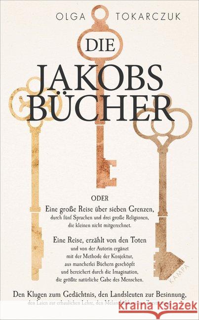 Die Jakobsbücher : Roman Tokarczuk, Olga 9783311100140