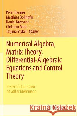 Numerical Algebra, Matrix Theory, Differential-Algebraic Equations and Control Theory: Festschrift in Honor of Volker Mehrmann Benner, Peter 9783319384313 Springer
