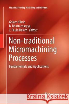 Non-Traditional Micromachining Processes: Fundamentals and Applications Kibria, Golam 9783319847962