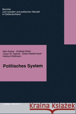 Politisches System Max Kaase Max Kaase 9783322958426 Vs Verlag Fur Sozialwissenschaften