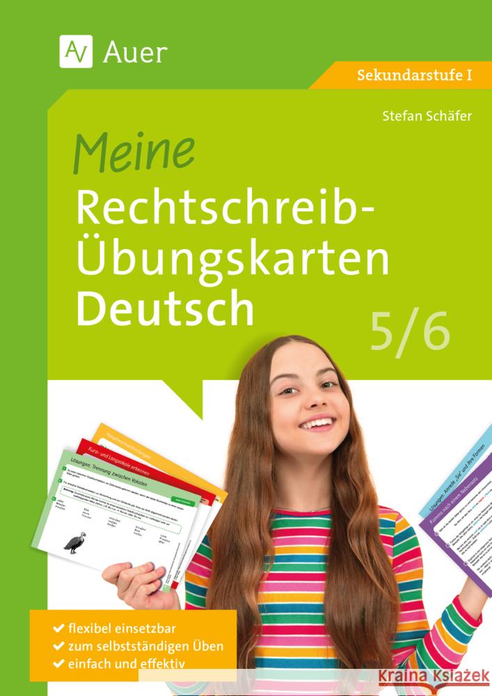 Meine Rechtschreib-Übungskarten Deutsch 5-6 Schäfer, Stefan 9783403088707