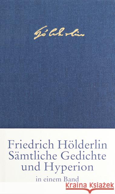 Sämtliche Gedichte und Hyperion Hölderlin, Friedrich   9783458169505 Insel, Frankfurt