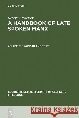 Grammar and Text  9783484429031 Max Niemeyer Verlag GmbH & Co KG