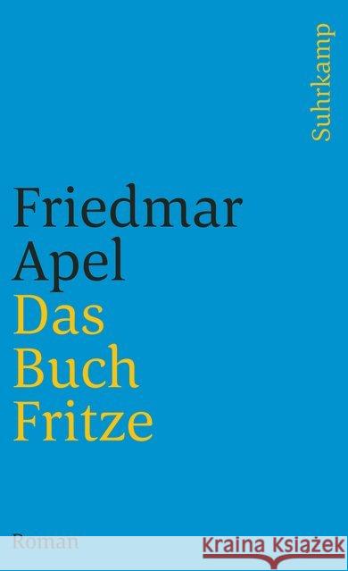 Das Buch Fritze Apel, Friedmar 9783518399958