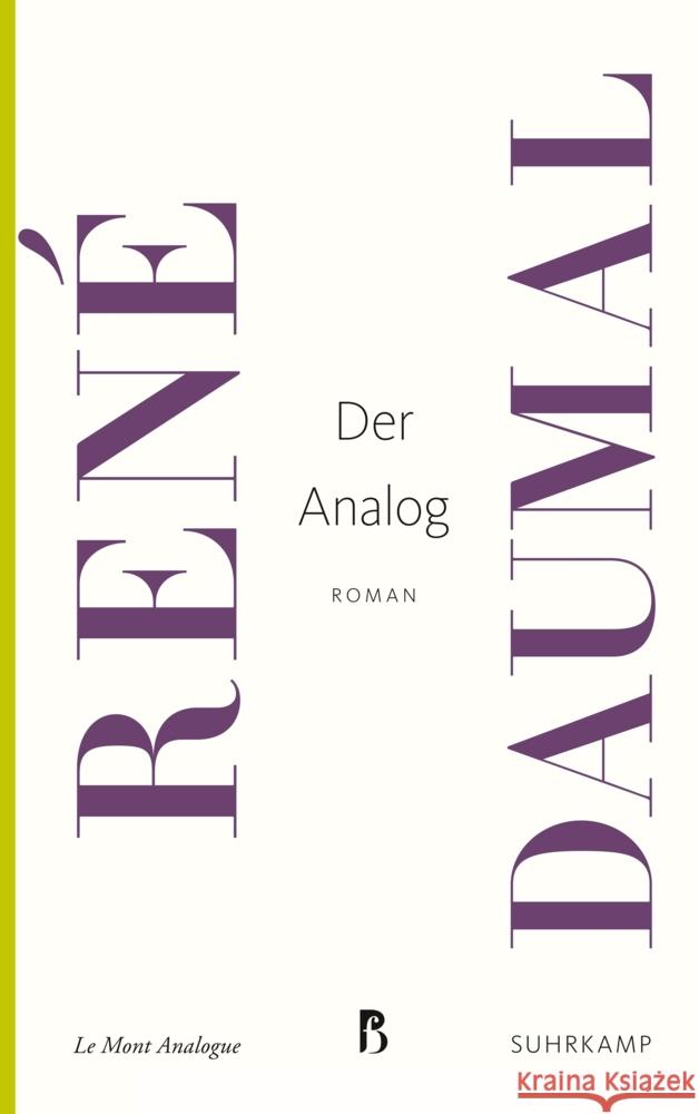 Der Analog Daumal, René 9783518473504 Suhrkamp
