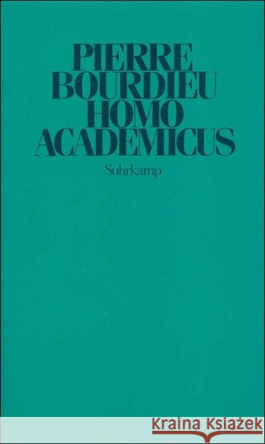 Homo academicus Bourdieu, Pierre 9783518578926