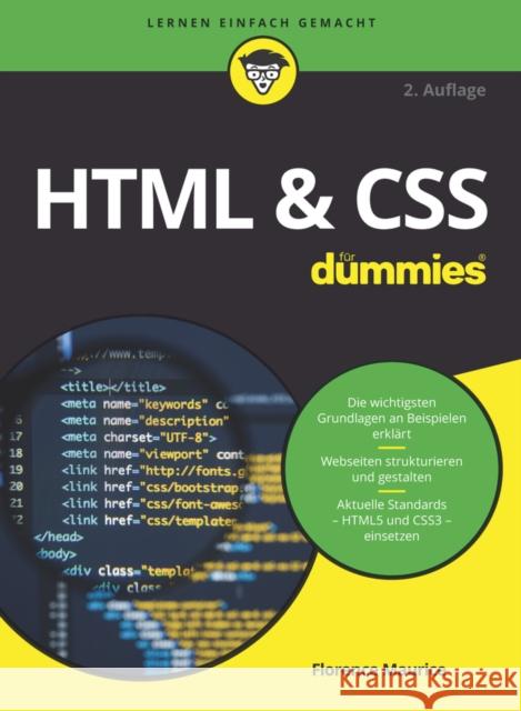 HTML & CSS für Dummies Florence Maurice 9783527720149 Wiley
