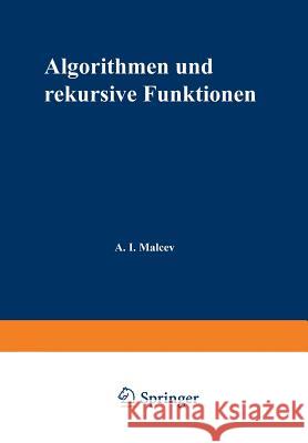 Algorithmen Und Rekursive Funktionen Anatolij I 9783528083274 Springer