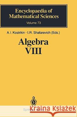 Representations of Finite-Dimensional Algebras A. I. Kostrikin I. R. Shafarevich A. I. Kostrikin 9783540537328