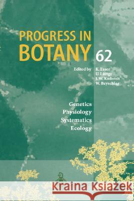 Progress in Botany: Genetics Physiology Systematics Ecology Kadereit, Joachim W. 9783540675518 Springer