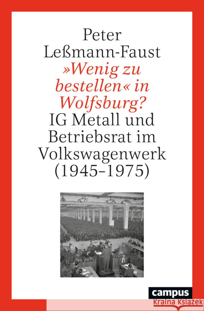 »Wenig zu bestellen« in Wolfsburg? Leßmann-Faust, Peter 9783593518763