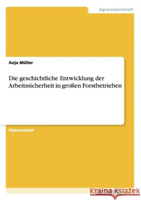 Die geschichtliche Entwicklung der Arbeitssicherheit in großen Forstbetrieben Müller, Anja 9783640565269