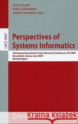 Perspectives of Systems Informatics Pnueli, Amir 9783642114854 Springer