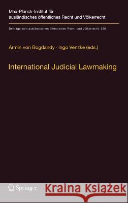 International Judicial Lawmaking: On Public Authority and Democratic Legitimation in Global Governance Armin Von Bogdandy, Ingo Venzke 9783642295867