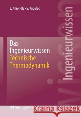 Das Ingenieurwissen: Technische Thermodynamik Joachim Ahrendts Stephan Kabelac 9783642411199 Springer Vieweg