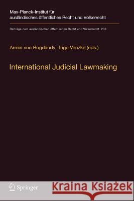 International Judicial Lawmaking: On Public Authority and Democratic Legitimation in Global Governance Armin Von Bogdandy, Ingo Venzke 9783642440779