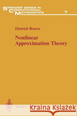 Nonlinear Approximation Theory Dietrich Braess 9783642648830 Springer