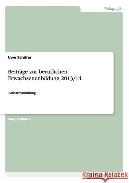 Beiträge zur beruflichen Erwachsenenbildung 2013/14: -Aufsatzsammlung- Schäfer, Uwe 9783656617723