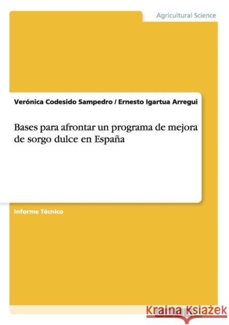 Bases para afrontar un programa de mejora de sorgo dulce en España Codesido Sampedro, Verónica 9783656912859 Grin Verlag Gmbh