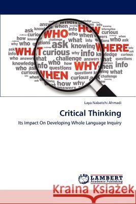 Critical Thinking Laya Nabatch 9783659230639 LAP Lambert Academic Publishing