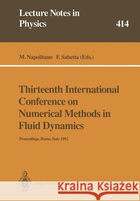 Thirteenth International Conference on Numerical Methods in Fluid Dynamics: Proceedings of the Conference Held at the Consiglio Nazionale Delle Ricerc Napolitano, M. 9783662149492 Springer