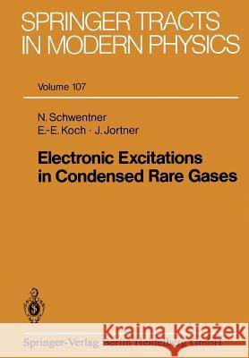 Electronic Excitations in Condensed Rare Gases Nikolaus Schwentner Ernst-Eckhard Koch Joshua Jortner 9783662152218 Springer