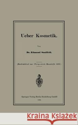 Ueber Kosmetik Edmund Saalfeld 9783662318102 Springer