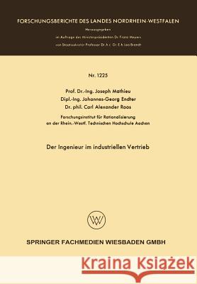 Der Ingenieur Im Industriellen Vertrieb Joseph Mathieu 9783663060451 Vs Verlag Fur Sozialwissenschaften