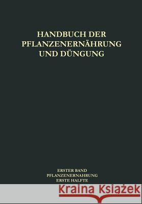 Pflanzenernährung Arnon, D. I. 9783709182215 Springer