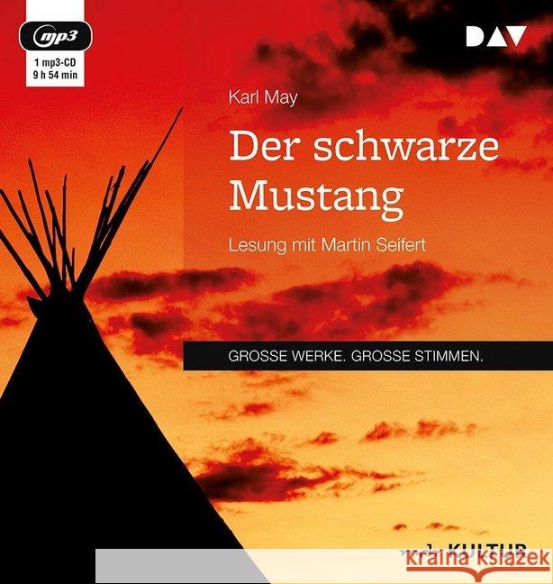 Der schwarze Mustang, 1 MP3--CD : Lesung mit Martin Seifert (1 mp3-CD), Lesung. MP3 Format May, Karl 9783742404411