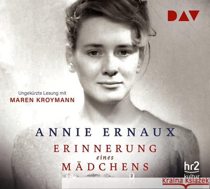 Erinnerung eines Mädchens, 4 Audio-CDs : Ungekürzte Lesung mit Maren Kroymann (4 CDs), Lesung. CD Standard Audio Format Ernaux, Annie 9783742407634