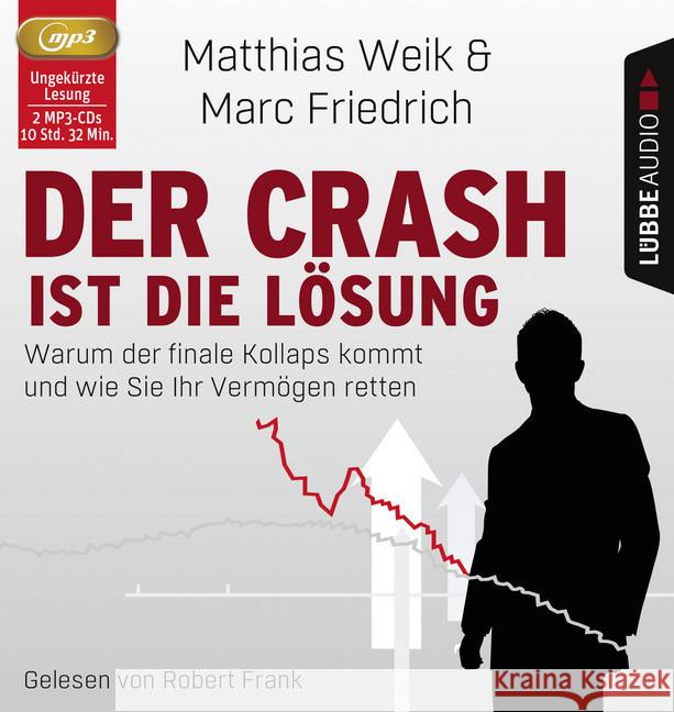 Der Crash ist die Lösung, 2 MP3-CDs : Warum der finale Kollaps kommt und wie Sie Ihr Vermögen retten.. MP3 Format. Ungekürzte Ausgabe Weik, Matthias; Friedrich, Marc 9783785751503
