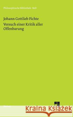 Versuch einer Kritik aller Offenbarung (1792) Verweyen, Hansjürgen 9783787313518 Felix Meiner