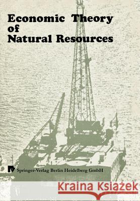 Economic Theory of Natural Resources Eichorn                                  Xy Eichhorn Xy Henn 9783790802740