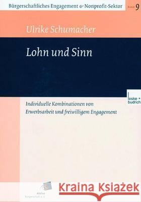 Lohn Und Sinn Ulrike Schumacher Ulrike Schumacher 9783810034854 Vs Verlag Fur Sozialwissenschaften