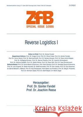Reverse Logistics I Joachim Reese Gunter Fandel 9783834901095 Gabler Verlag