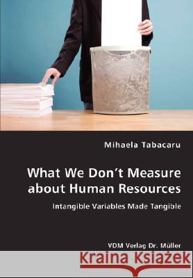 What We Don't Measure about Human Resources Mihaela Tabacaru 9783836437189 VDM Verlag