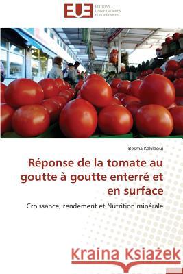 Réponse de la tomate au goutte à goutte enterré et en surface Kahlaoui-B 9783841784988 Editions Universitaires Europeennes