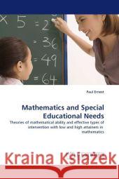 Mathematics and Special Educational Needs Paul Ernest 9783844322279