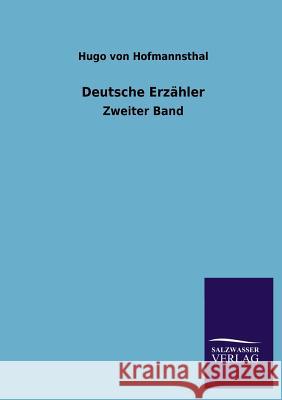 Deutsche Erzahler Hugo Vo 9783846018026 Salzwasser-Verlag Gmbh