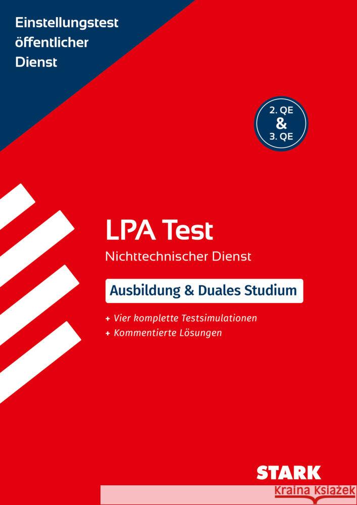 STARK LPA Test - Einstellungstest öffentlicher Dienst Kammer, Marion von der, Walz, Steffen 9783849056216 Stark Verlag