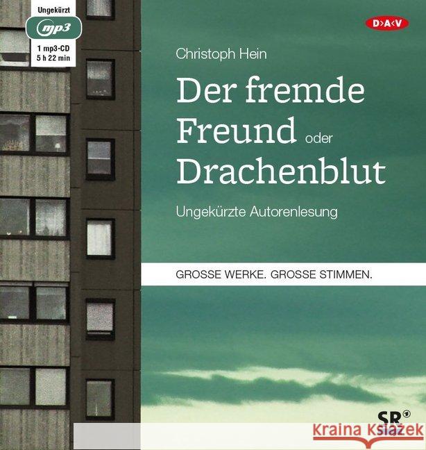 Der fremde Freund / Drachenblut, 1 MP3-CD : Ungekürzte Autorenlesung Hein, Christoph 9783862317134