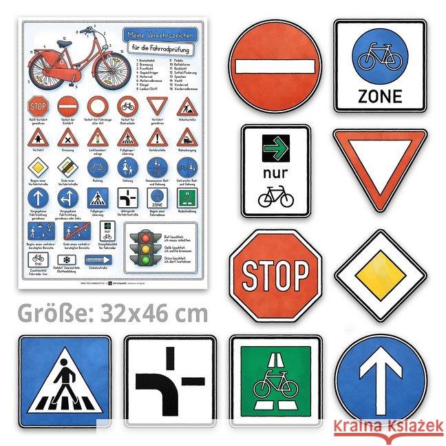 Meine Verkehrszeichen für die Fahrradprüfung- mit den neuen Verkehrszeichen : Lernposter 32 x 46 cm E&Z-Verlag GmbH 9783968400778 E & Z-Verlag