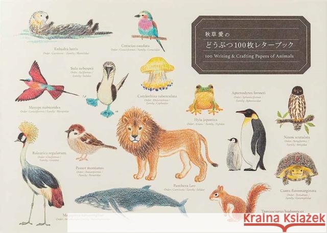 100 Writing & Crafting Papers of Animals Ai Akikusa 9784756254160 Pie International Co., Ltd.