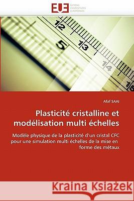 Plasticité Cristalline Et Modélisation Multi Échelles Saai-A 9786131537783 Editions Universitaires Europeennes