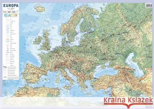 Europa mapa fizyczno-polityczna ścienna  9788374278584 Demart