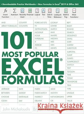 101 Most Popular Excel Formulas John Michaloudis Bryan Hong 9788409378630 My Excel Online